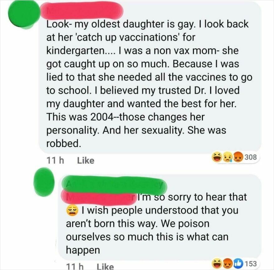 Vaccinations Made My Daughter Gay