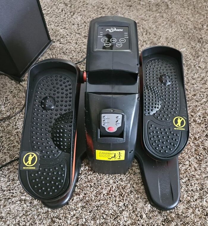 New Amazon release: compact stepper machine with digital display on carpeted floor.