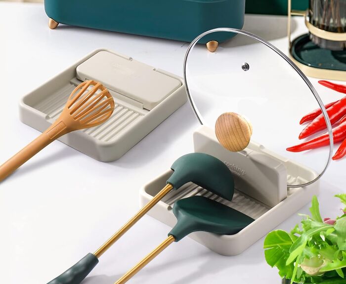 Kitchen utensil organizers with ladles and spoons, featured in hottest new Amazon releases.