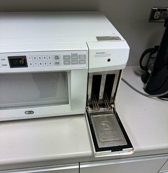 Toaster combo appliance on a kitchen counter, showcasing cool products with surprises.