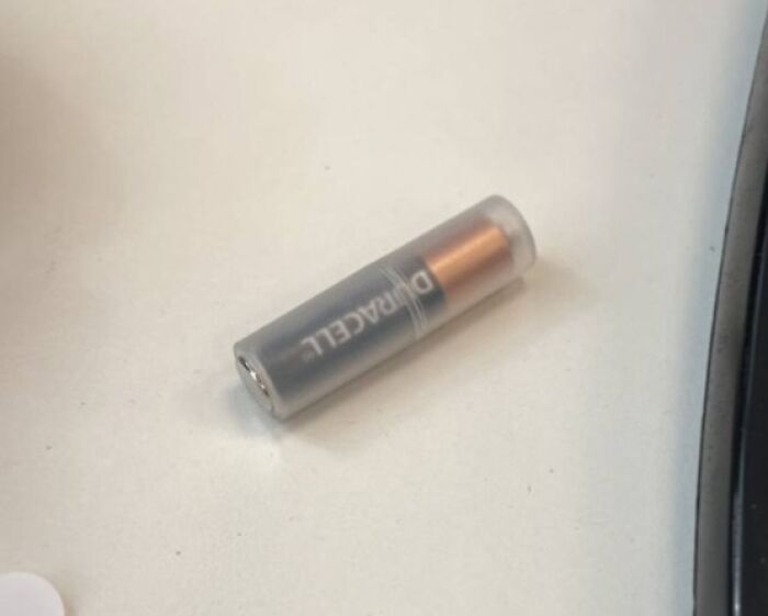 Transparent battery casing showcasing Duracell logo, illustrating cool products with surprises.