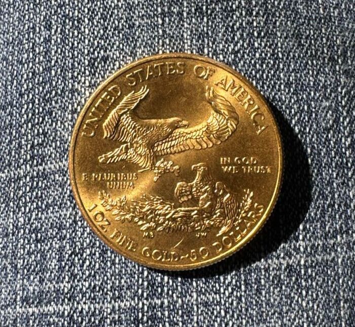 Gold coin with eagle design from the United States, a potential holy grail for numismatists.