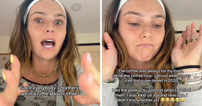 TikTok influencer discusses confessing about lying in content, wearing a headband and speaking expressively.