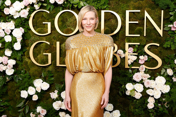 “Recycling Queen”: Cate Blanchett Re-Wears Custom Louis Vuitton Dress To The Golden Globes