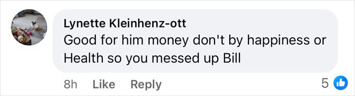 Online comment criticizing Bill Gates amidst Epstein Island controversy.