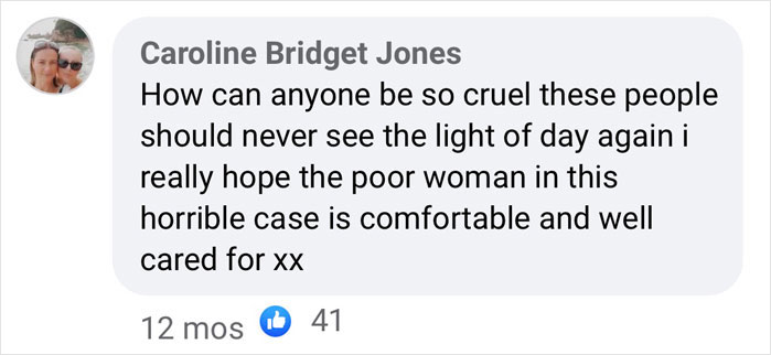 Social media comment expressing outrage about malnourished bride case.