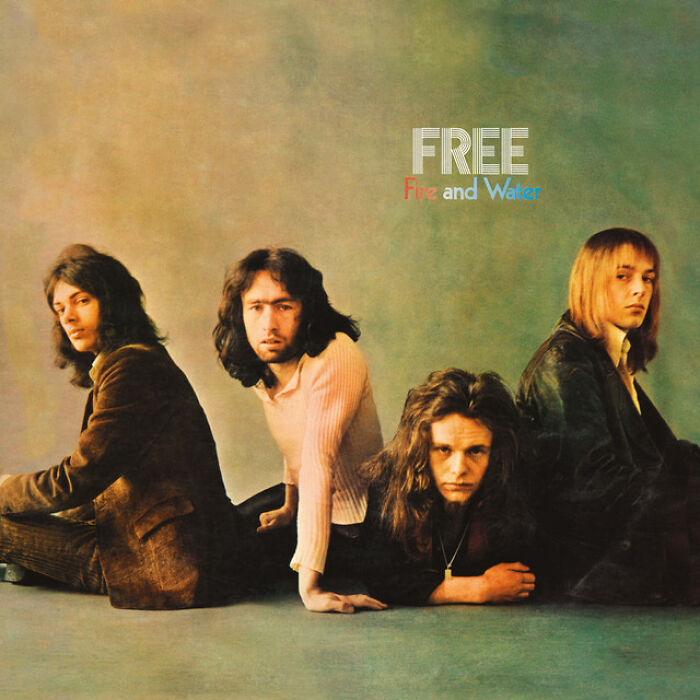 '70s band Free on their "Fire and Water" album cover, showcasing classic rock vibes from the 1970s music era.