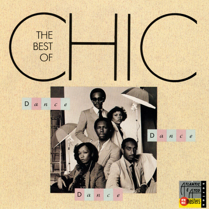 Album cover of Chic's "The Best of" featuring iconic '70s songs.