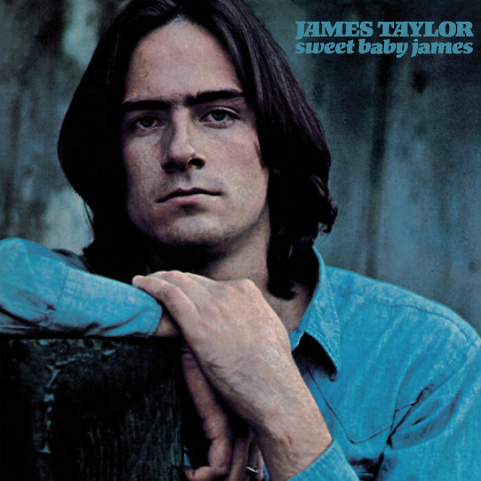 '70s album cover featuring a person in a blue shirt, symbolizing songs from the era that still resonate today.