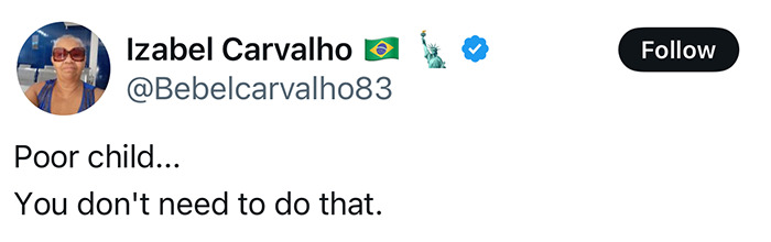 Tweet reaction to mom giving intimate toy to daughter, saying "Poor child... You don't need to do that.