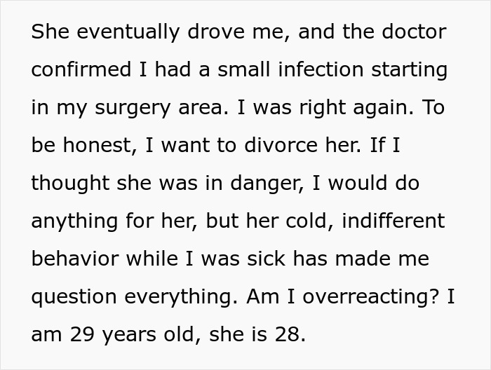 “I Want To Divorce Her”: Man Feels Abandoned After Wife Dismissed His Serious Symptoms