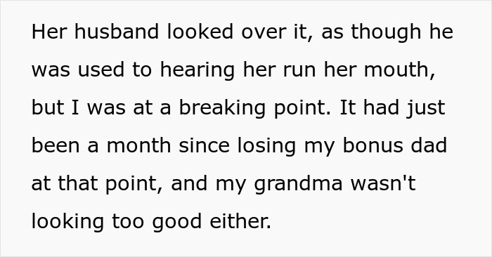 Text excerpt discussing emotional breaking point after family losses.