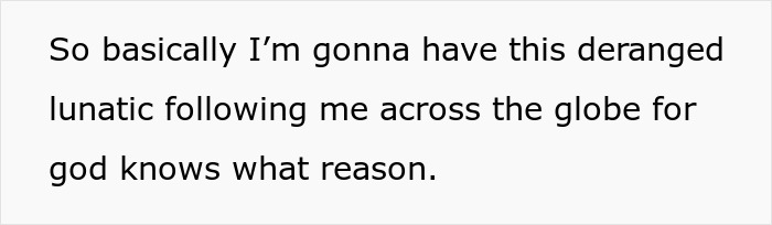 Text expressing concern about an ex-friend joining a solo trip to rekindle friendship.