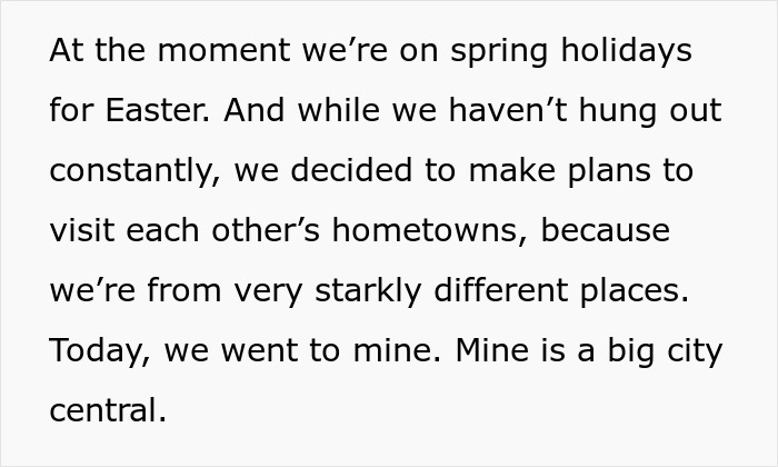 Text about visiting hometowns during Easter holidays for a proposal surprise.