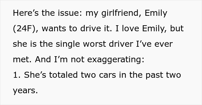 Man Sets Boundaries For His New Car After Girlfriend Totals Two Cars, Faces Backlash