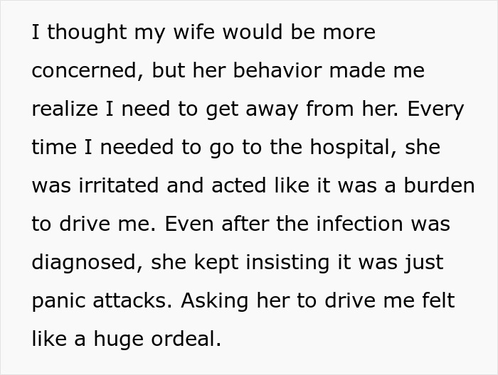 “I Want To Divorce Her”: Man Feels Abandoned After Wife Dismissed His Serious Symptoms