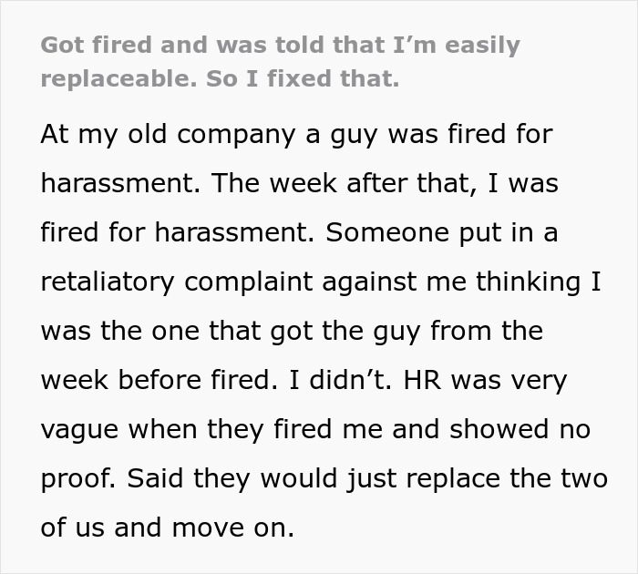 Company Fires “Easily Replaceable” Employee, Ends Up Losing Biggest Client To Them