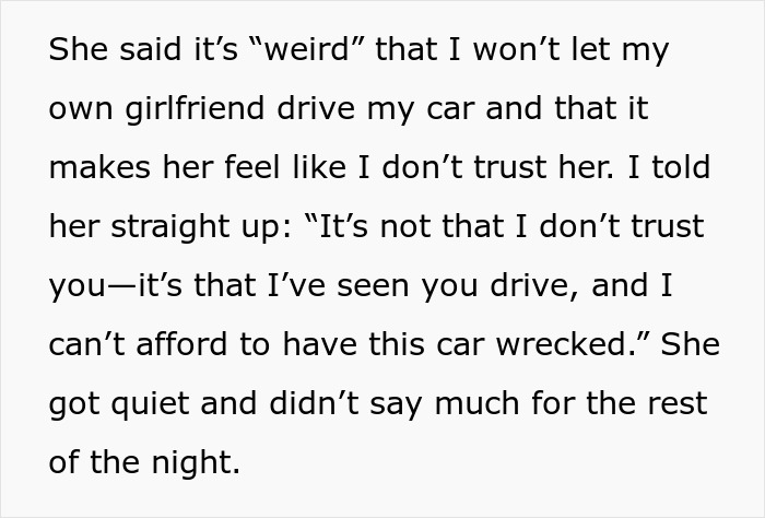 Man Sets Boundaries For His New Car After Girlfriend Totals Two Cars, Faces Backlash