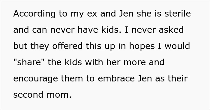 “AITA For Telling My Ex’s Sterile Affair Partner To Have Her Own Daughter?”