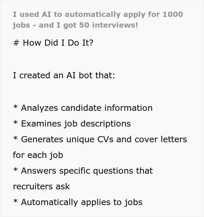 Person Uses AI To Apply To 1,000 Jobs While They’re Sleeping, Shares The Results They Woke Up To