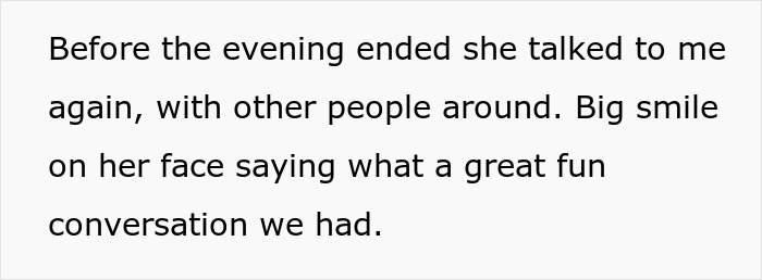 Text recounting a woman's joyful conversation before disclosing affair secrets.