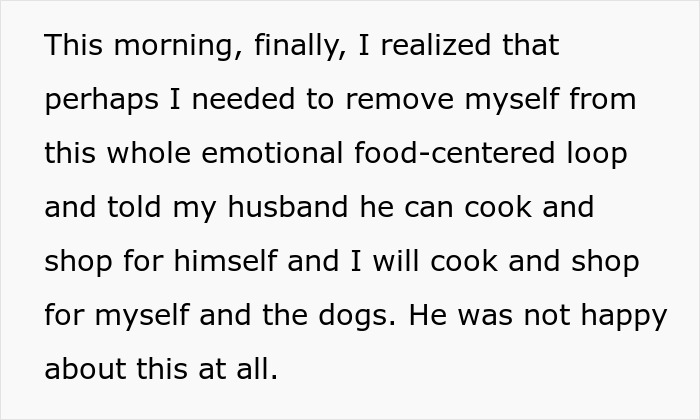 Woman Is Sick Of Catering To Husband’s “Mysterious Symptoms”, Starts Cooking Only For Herself