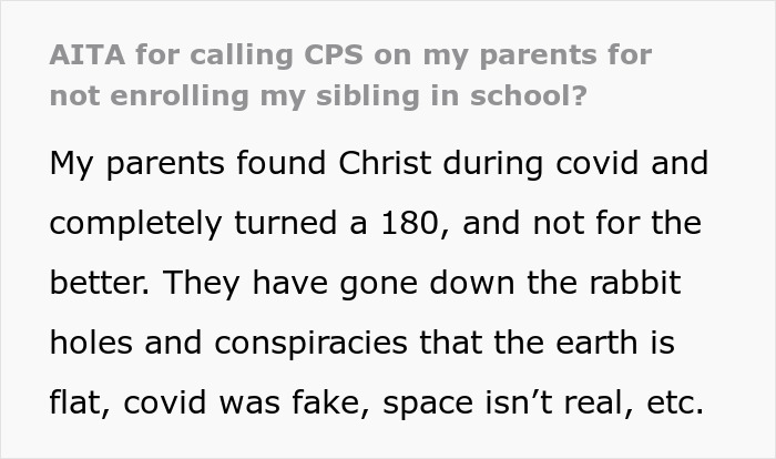 CPS Gets Involved As Woman Refuses To Let 9YO Sister Go Illiterate Over Parents’ Odd Beliefs