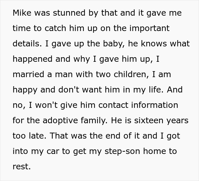 Text from a story about a teen father, adoption, and reconnecting sixteen years later.