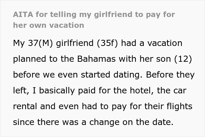 Man Gets A Harsh Reality Check Online After Venting About GF Using Him To Fund Her Trip