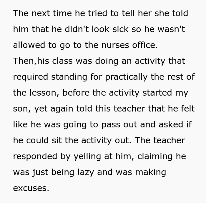 Teacher Reduced To Tears After Dad Berates Her For Ignoring His Son's Warnings That He's Unwell