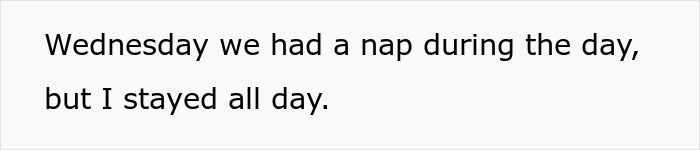 Text about a nap and staying all day related to a C-section discussion.