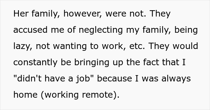 Text discusses being accused of not working due to remote job; man eventually succeeds in business, proving critics wrong.