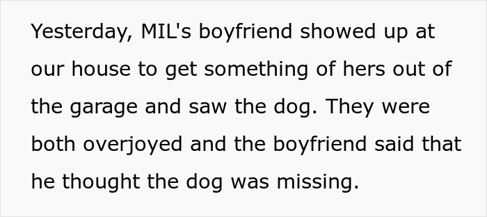 "Poor Dog Was Depressed The Whole Time": MIL Lies About Her BF's Dog Needing To Be Rehomed