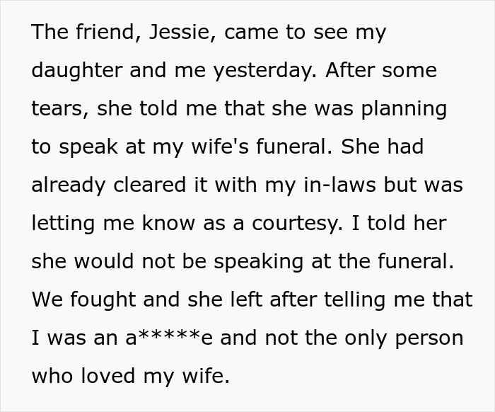 Friend's visit causes tension after wife's PPD-related tragedy; husband argues about funeral plans.