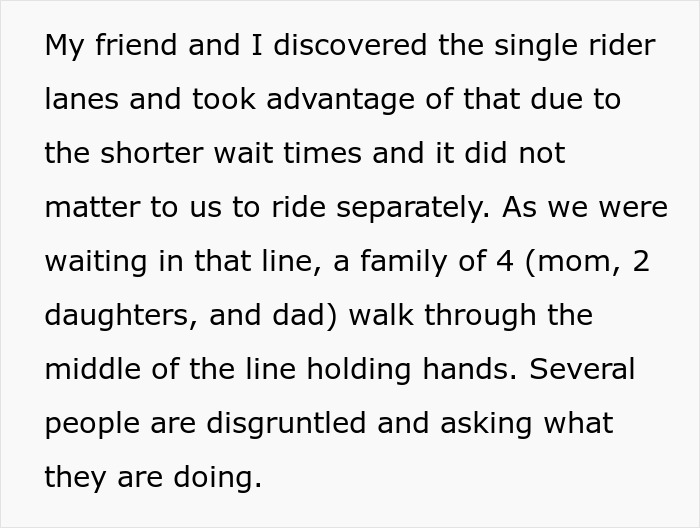 Mom’s Line-Cutting Exploits Backfire As Whole Crowd Unites To Ensure Her Family Misses The Ride