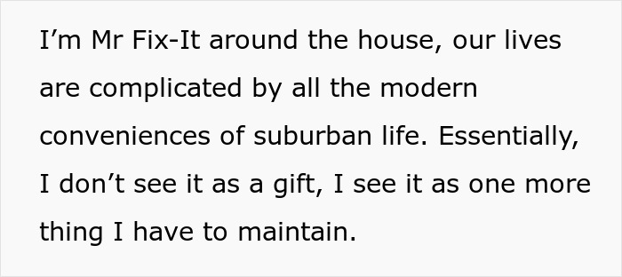 Man Upset Over Wife’s Expensive Gift He Doesn’t Want That He Needs To Maintain, Seeks Advice