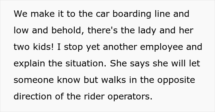 Mom’s Line-Cutting Exploits Backfire As Whole Crowd Unites To Ensure Her Family Misses The Ride