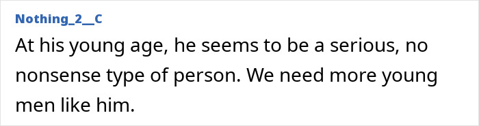 "Text from Nothing_2__C about young men being serious and no-nonsense.