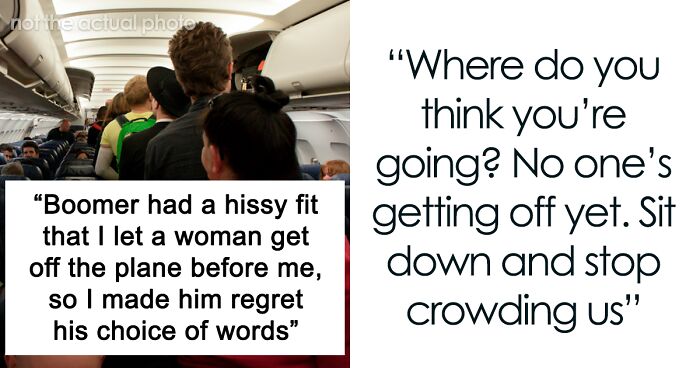 Boomer Tells People To Deplane “Row By Row”, Man Comically Enforces It To Teach Him A Lesson