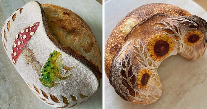 Rainbow Trout, Frogs, And Dinosaurs: This Baker Turns Sourdough Into Stunning Art (37 Pics)