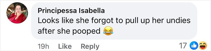 Comment about Kendall Jenner's Paris fashion dress, including an emoji.