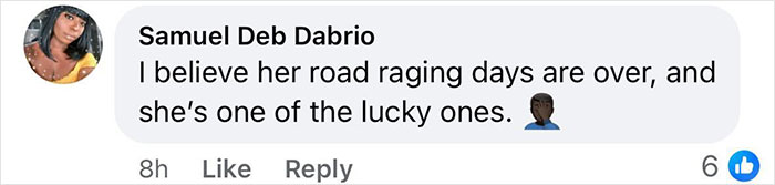 Comment discussing the end of road rage days after a viral video incident.