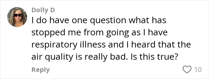 Comment on respiratory concerns about air quality in China, related to misconceptions discussed by Chinese-Canadian.