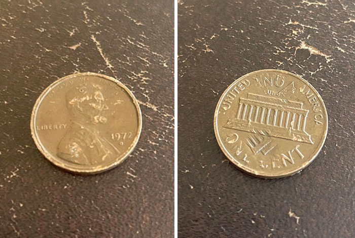 Close-up of a 1972 coin showing both sides, ideal for numismatist enthusiasts.