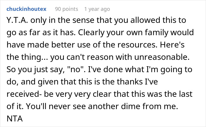 A comment discussing hospital expenses related to a sister\'s childbirth situation.