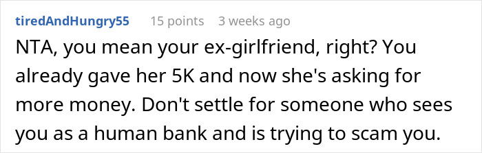 Man Gets A Harsh Reality Check Online After Venting About GF Using Him To Fund Her Trip