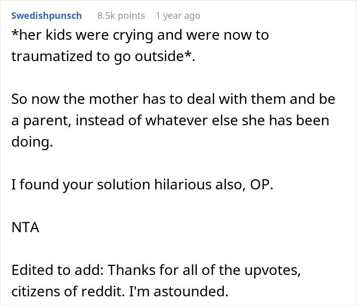 Woman Is Sick Of Neighbor’s Kids, Creates A Plan That Leaves Them “Traumatized To Go Outside”