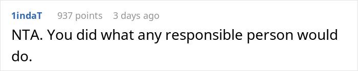 Comment discussing responsibility in a workplace incident involving a coworker and an ambulance.