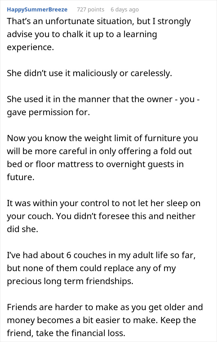 “She Actually Broke The Entire Board”: Friend’s Weight Leaves Host Couchless And Confused