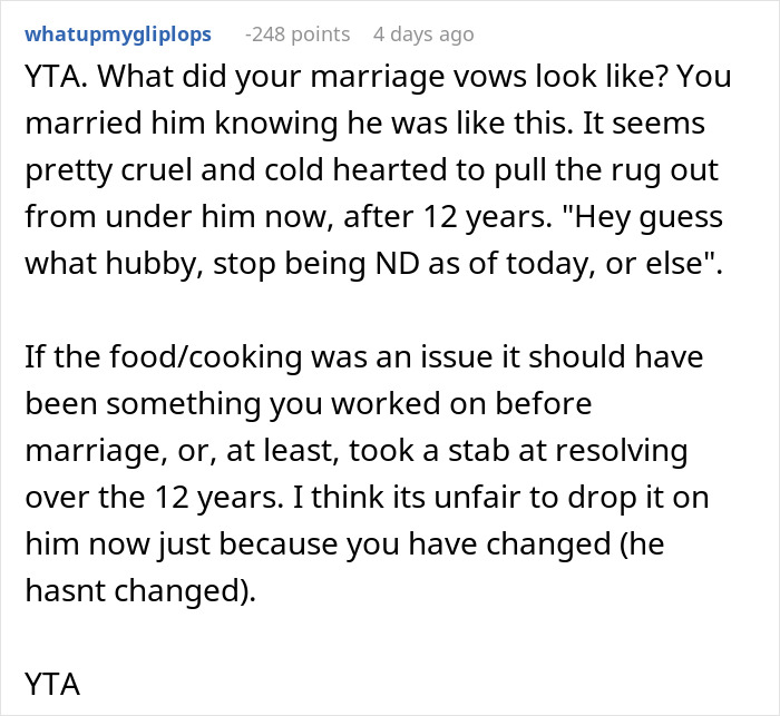 Woman Is Sick Of Catering To Husband’s “Mysterious Symptoms”, Starts Cooking Only For Herself